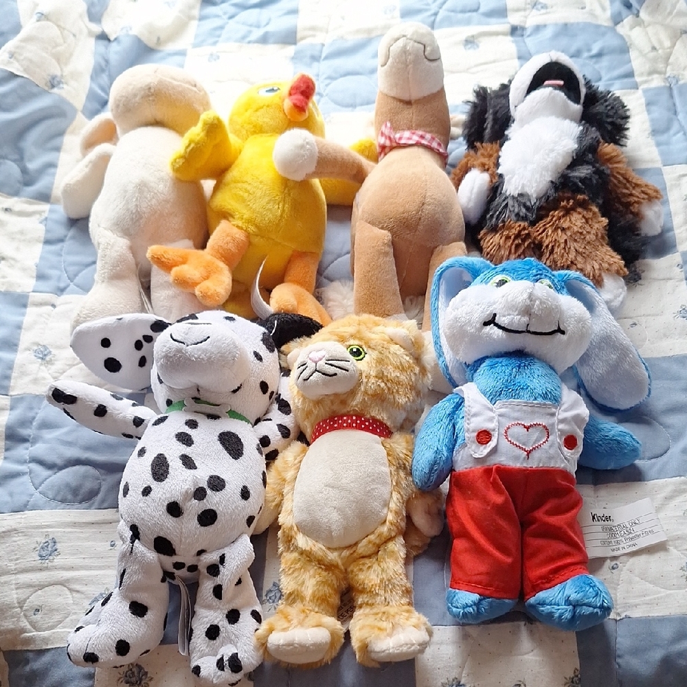 Assorted KINDER Plush Animal Toy Lot -